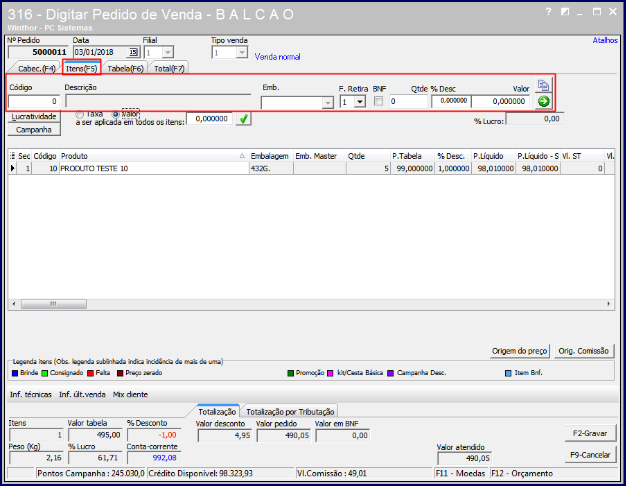 Wint Como Digitar Um Pedido De Venda Balc O Central De Atendimento Totvs
