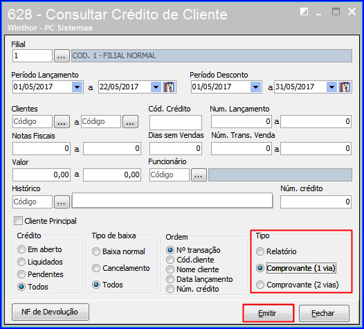 Wint Como Emitir O Recibo De Cr Dito Na Rotina Central De Atendimento Totvs