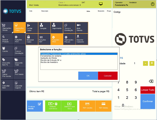 Tl Pdv Touch Funções Pdv Central De Atendimento Totvs 7857