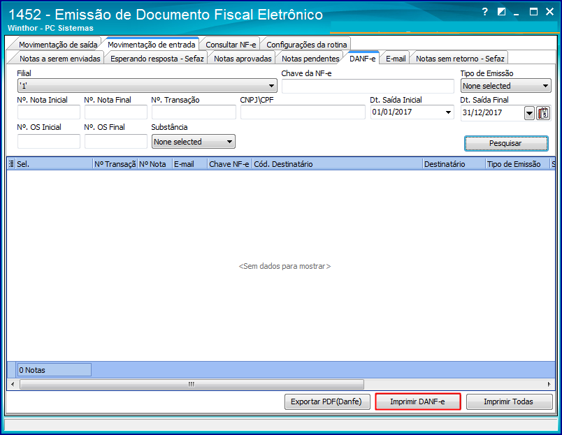 WINT - Como alterar dados da empresa ou do emitente no DANF-e para a rotina  1452 – Central de Atendimento TOTVS