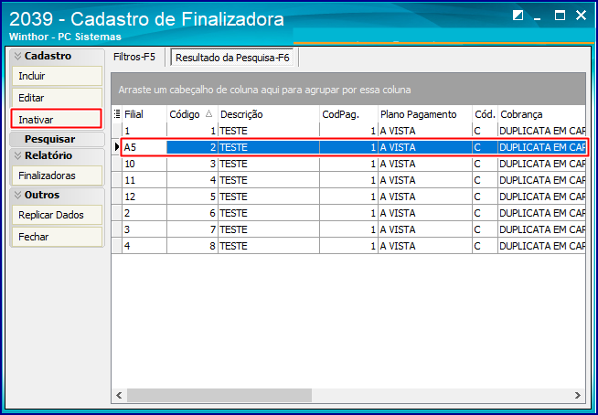 Wint Como Inativar Uma Finalizadora Na Central De Atendimento