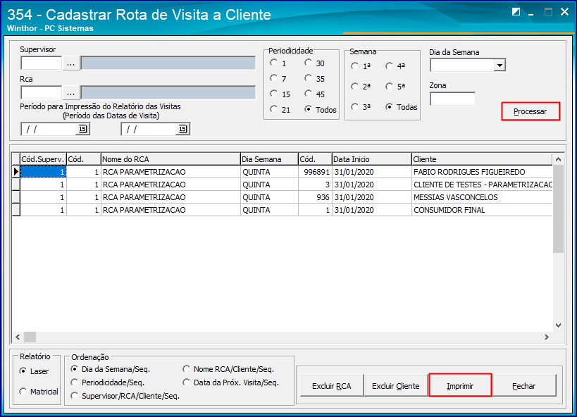 Wint Como Emitir Relat Rio De Visitas Rotina Cadastrar Rota De