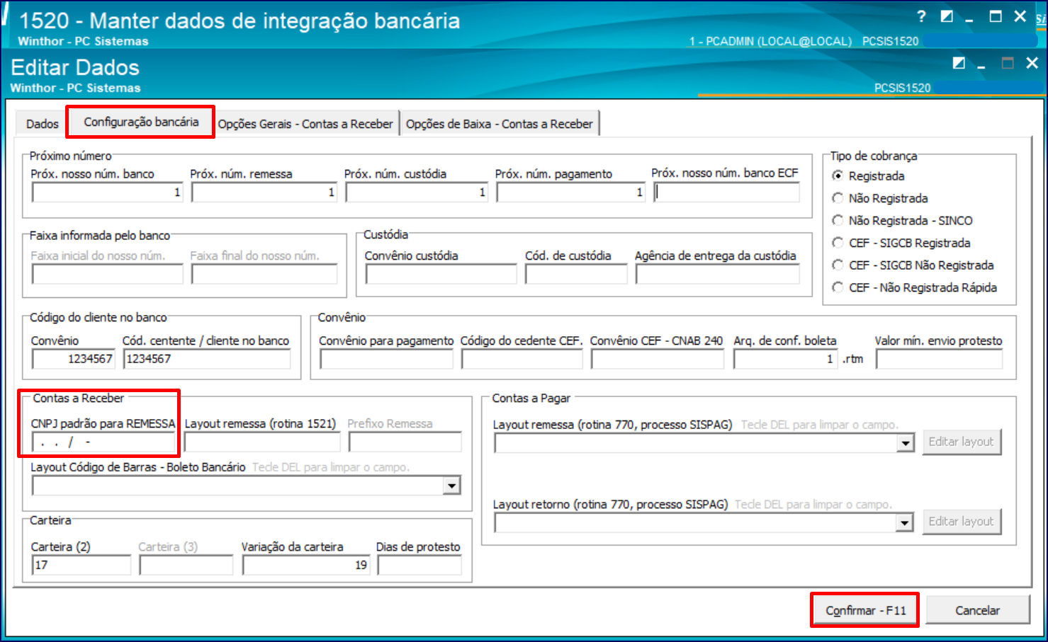 Wint Como Enviar No Arquivo De Remessa Do Banco Do Brasil Cnab O