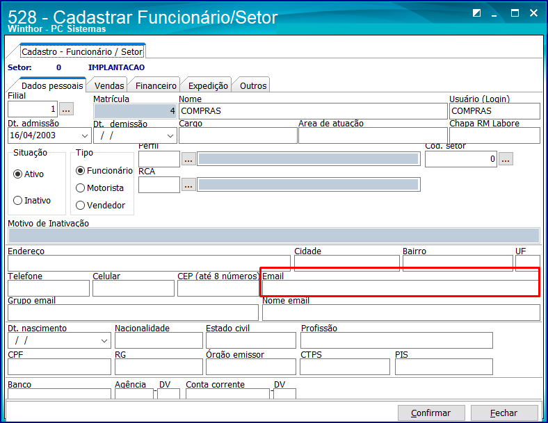 Wint Como Cadastrar E Mail Para Utilizar A Rotina 4198 Central De Atendimento Totvs 7538