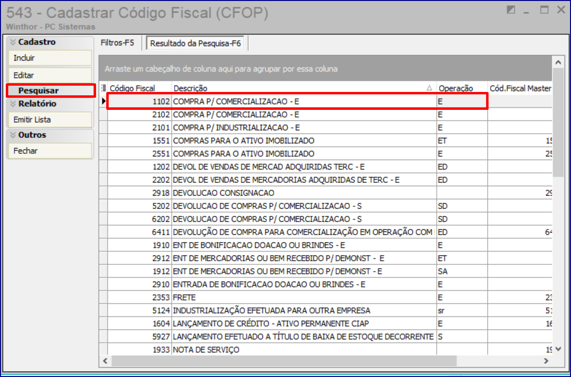 Wint 1452 Rejeição 327328 Cfop Não Tem Finalidade De Devolução Central De Atendimento Totvs 1663