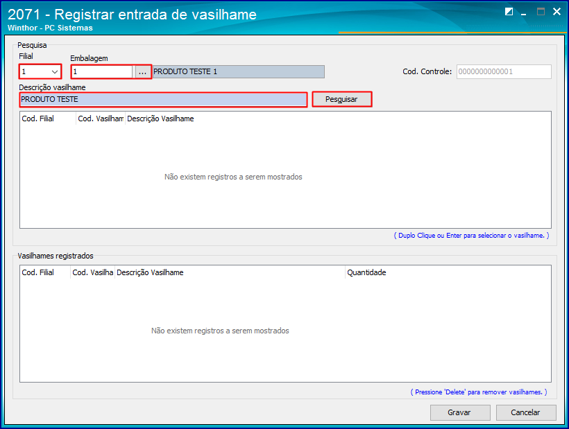 WINT Como Registrar A Entrada De Vasilhame Na Rotina 2071 Central