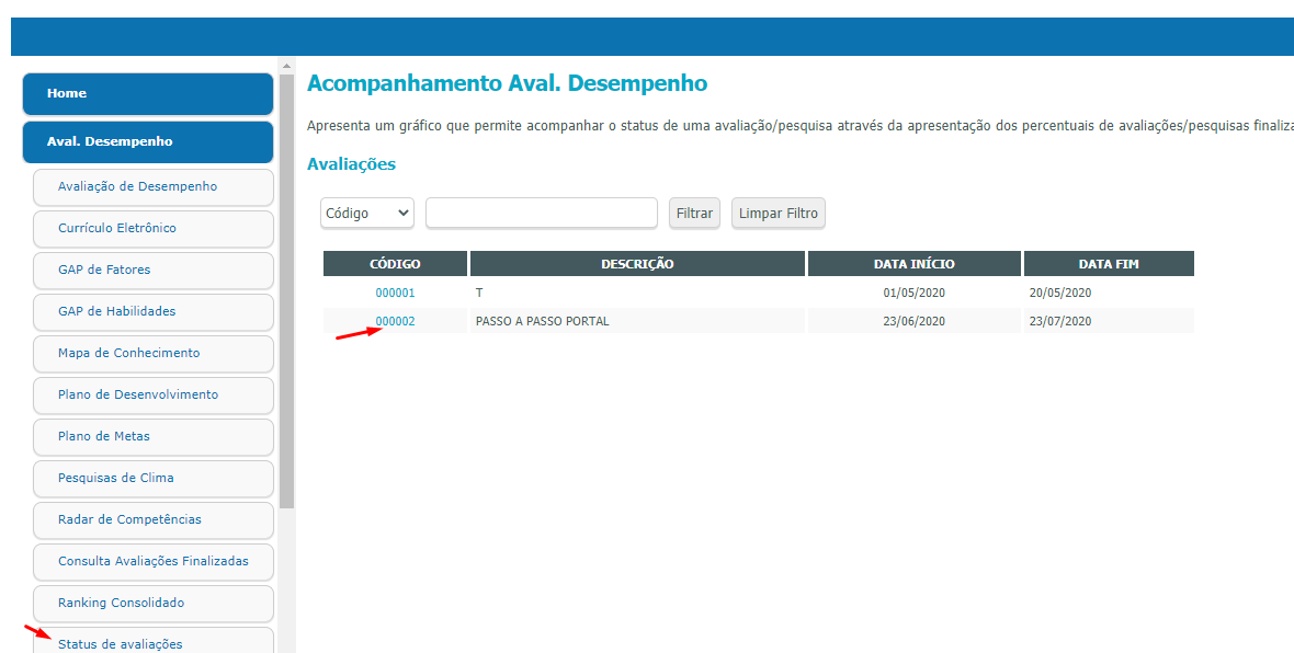 RH Linha Protheus PORTAL GCH Como localizar e responder a avaliação no Portal GCH