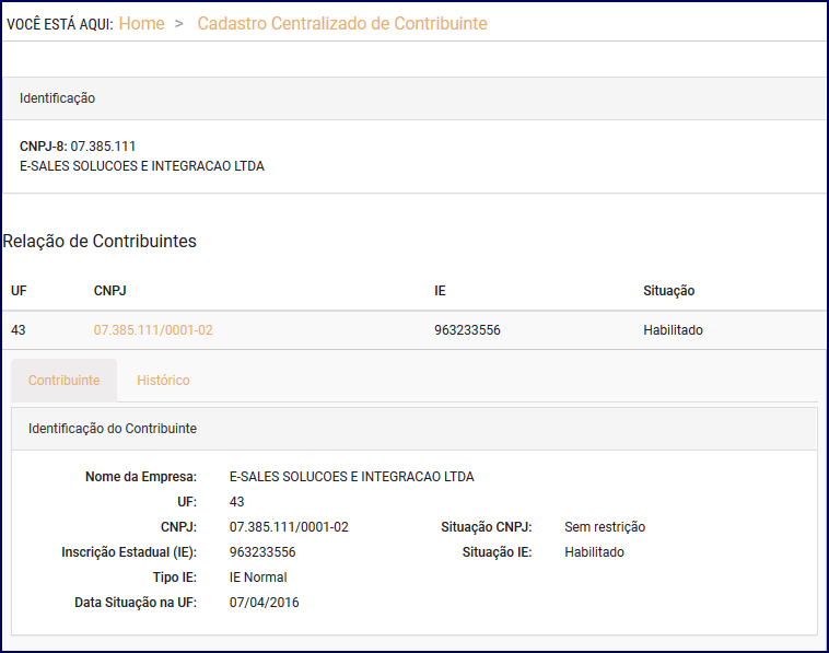 Como consultar uma Inscrição Estadual ou CNPJ no Cadastro Centralizado de  Contribuinte (CCC)?