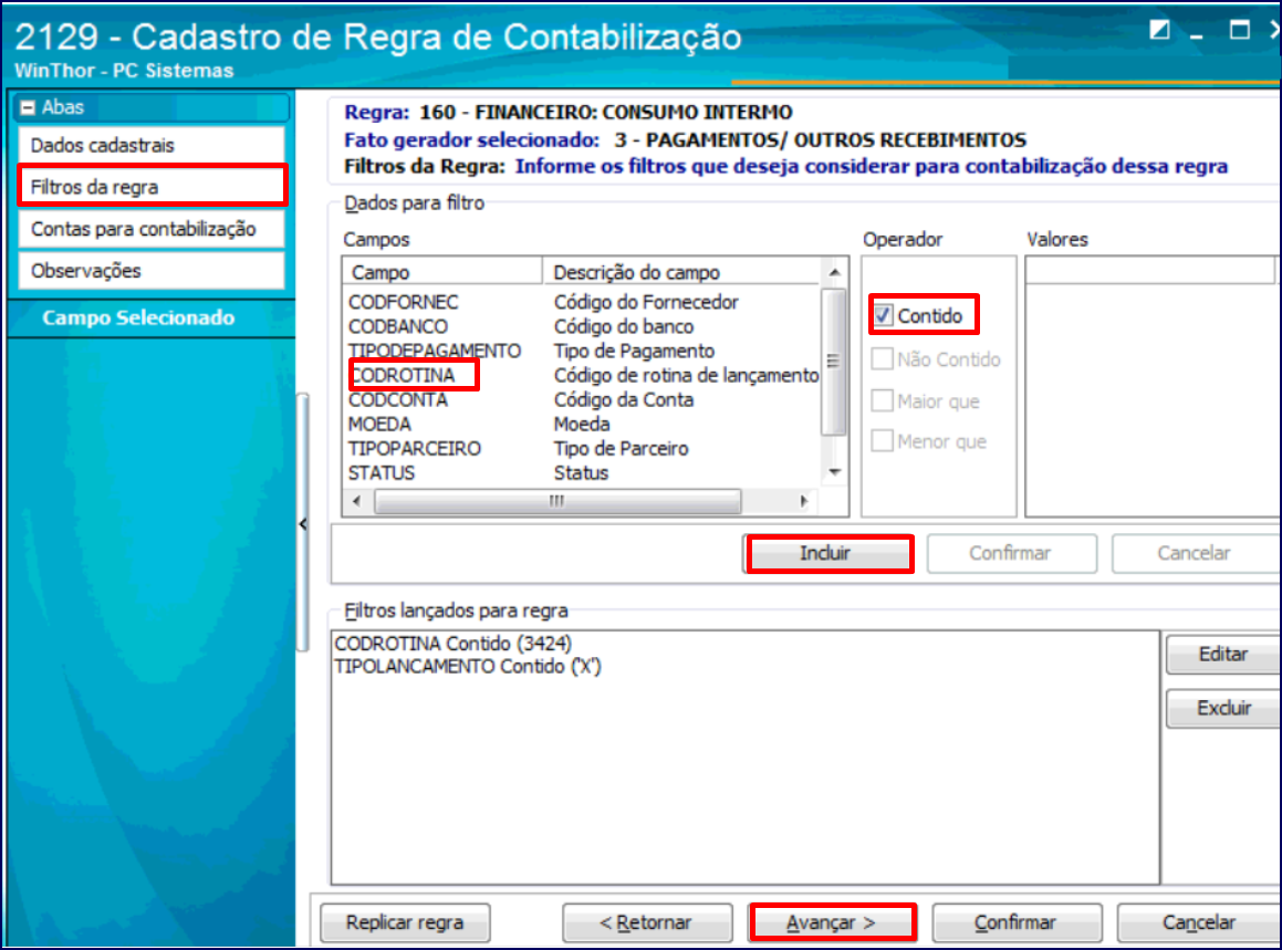 WINT Como Contabilizar Consumo Interno Movimentado Na Rotina 3424