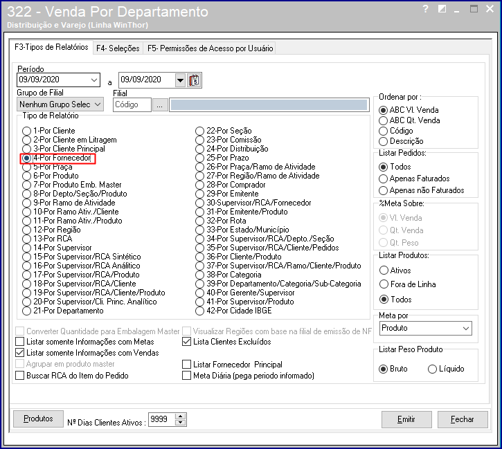 Wint Como Emitir O Relat Rio Tipo Fornecedor Da Rotina