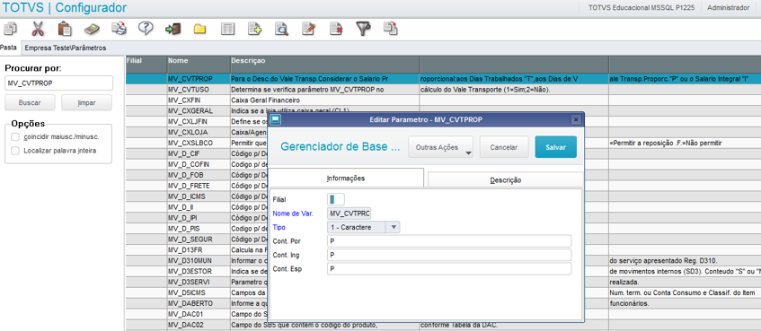 Rh Linha Protheus Gpe Calcular O Desconto De Do Vale Transporte Com Base Nos Dias De