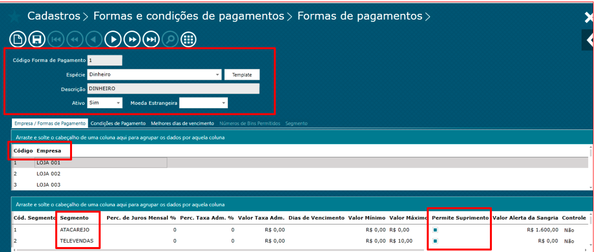 Varejo Supermercados Turno Como Configurar Na Forma De Pagamento O