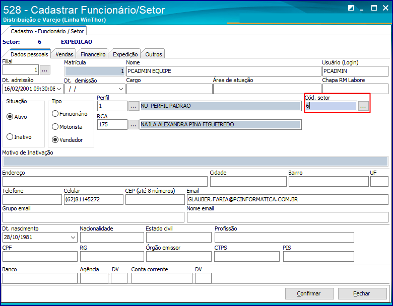 Wint Como Cadastrar Um Comprador No Winthor Central De Atendimento Totvs 9047