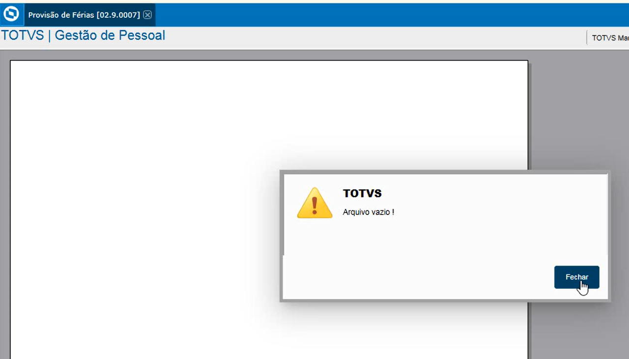 RH - Linha Protheus - GPE - Relatório de Provisão em Branco – Central ...