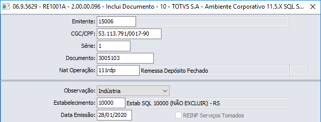 Cross Segmentos Linha Datasul Mre Fluxo Da Entrada De Remessa Para Depósito Fechado Ou 6987