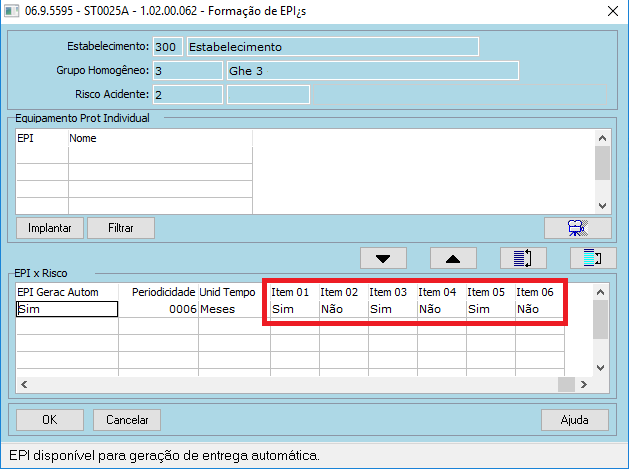 RH Linha Datasul ESocial SST Evento S 2240 Tag EpiCompl Central