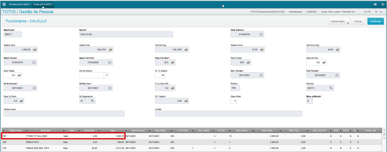 Rh Linha Protheus Gpe Como é Calculado A Antecipação De 13º Nas Férias Quando Há Licença 4621