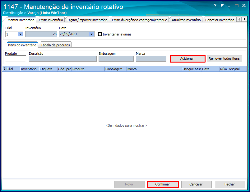 Wint Como Realizar Montagem De Inventário Na Rotina 1147 Central De Atendimento Totvs 0297