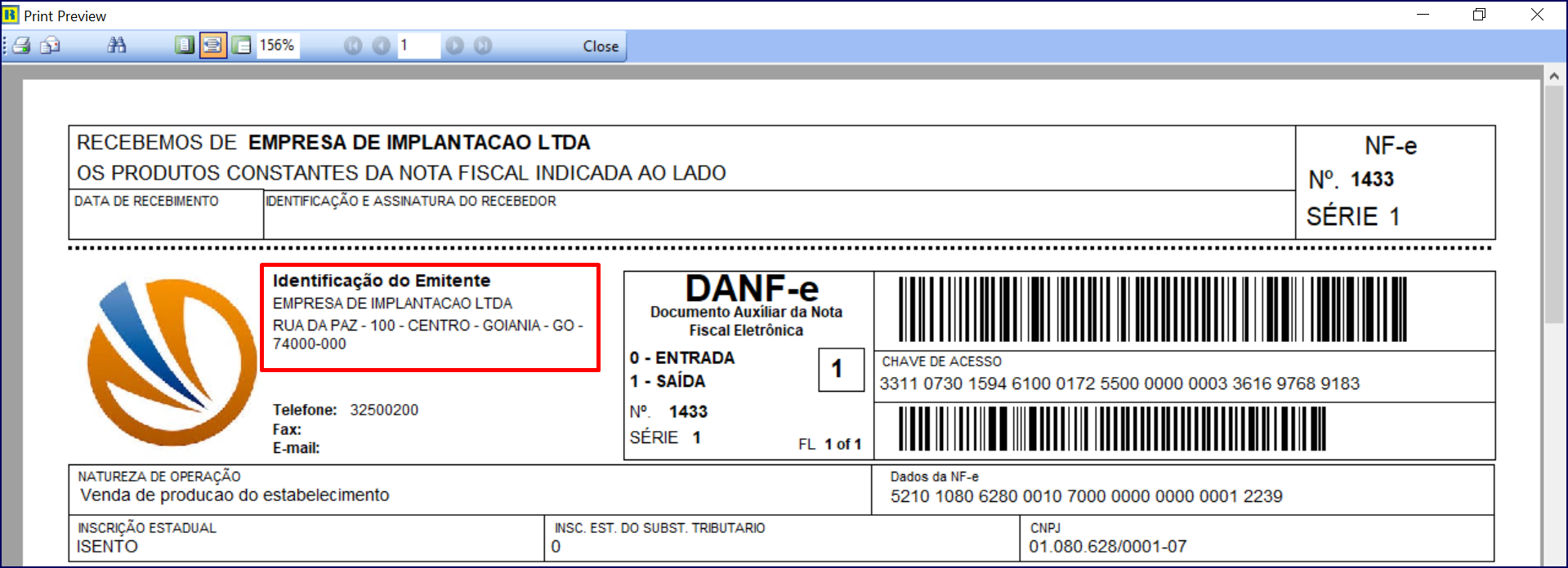 WINT - Como alterar dados da empresa ou do emitente no DANF-e para a rotina  1452 – Central de Atendimento TOTVS