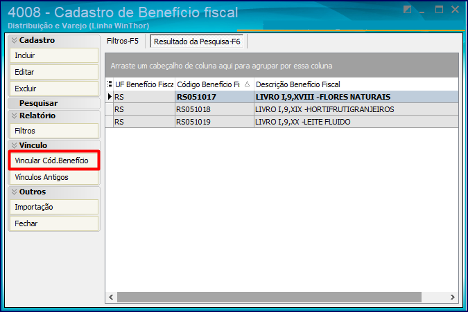 WINT Como cadastrar exceção de Beneficio Fiscal na rotina 4008