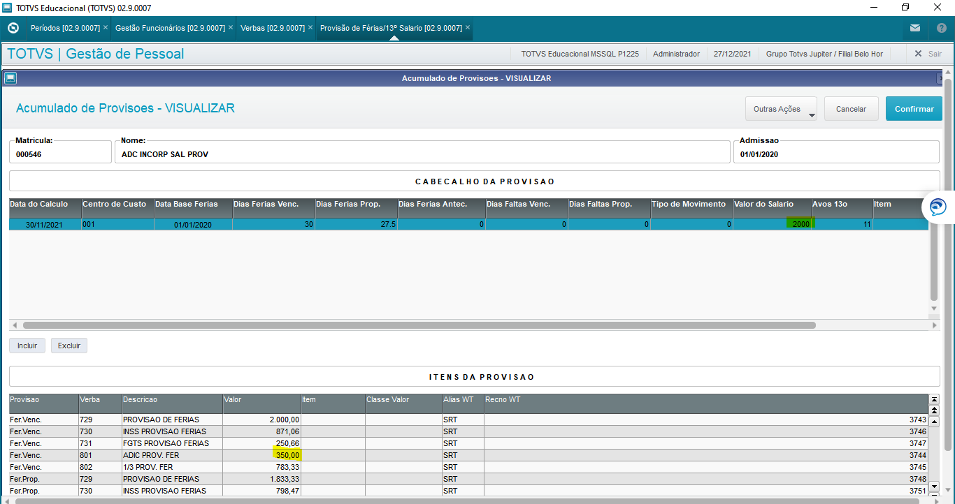 Rh Linha Protheus Gpe Como S O Demonstradas As Verbas Sem Id Que