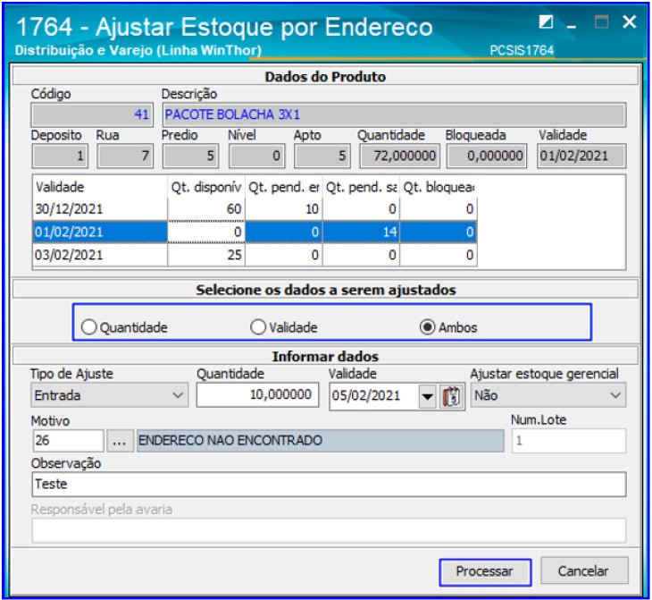 wint como utilizar o controle de validade no endereço picking por