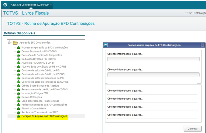 Cross Segmentos - Backoffice Protheus - FIS - Arq.Magnéticos - EFD ...