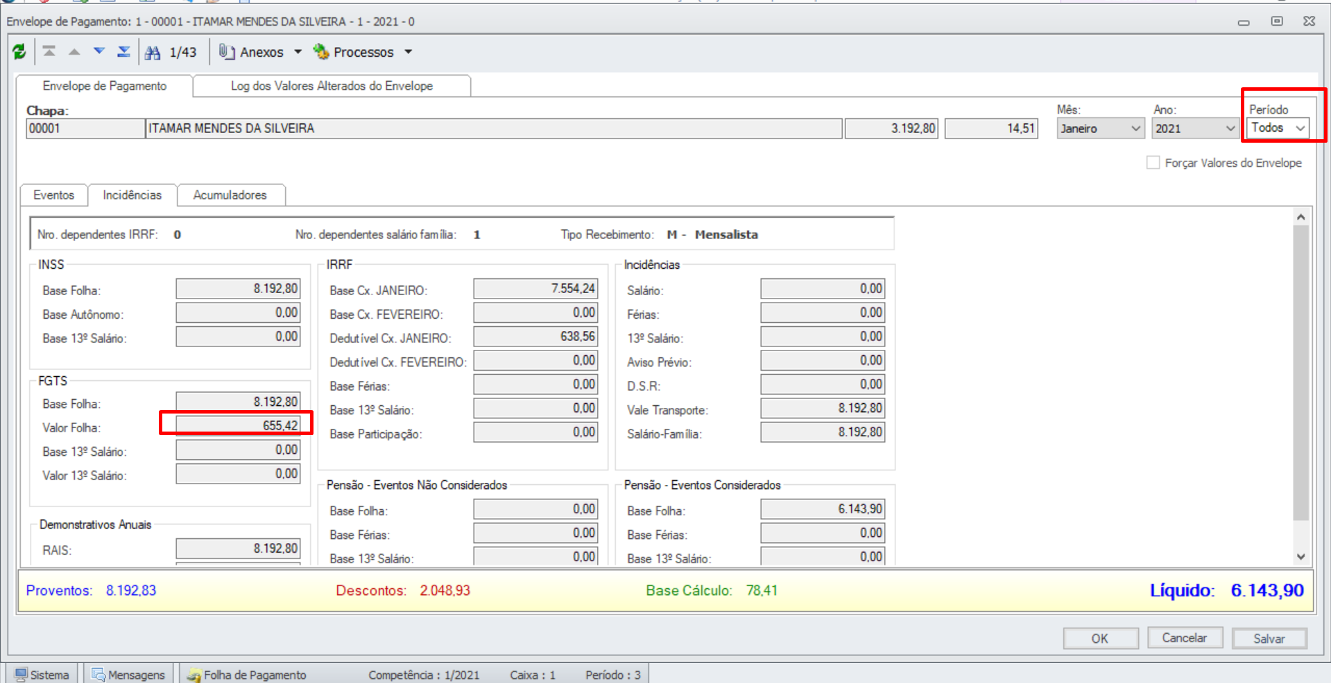 Rh Rm Fop Gerar Lan Amento Financeiro De Fgts Conforme Sefip