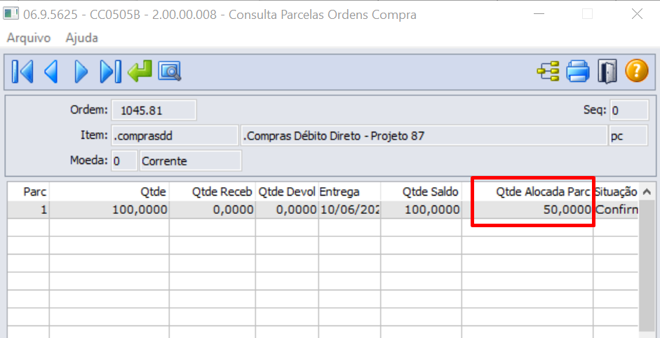 Cross Segmentos - Linha Datasul - MCC - Mensagem 17.945 - Saldo ...