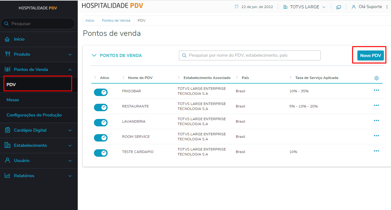 Hospitalidade Totvs Hospitalidade Pdv Thexpdv Como Cadastrar Pdv