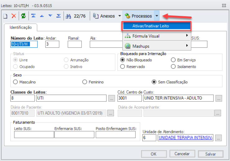 Rm Sau Como Inativar Leitos Central De Atendimento Totvs