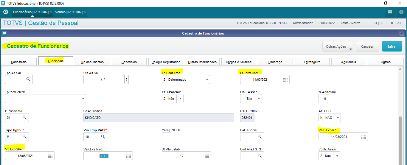 Rh Linha Protheus Gpe Como Cadastrar Trabalhador Com O Tipo