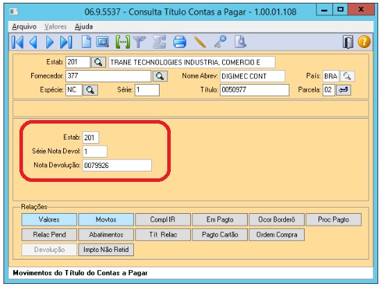 Cross Segmentos Linha Datasul Mft Como Integrar Com O Contas A Pagar O Número Da Nota De 9229