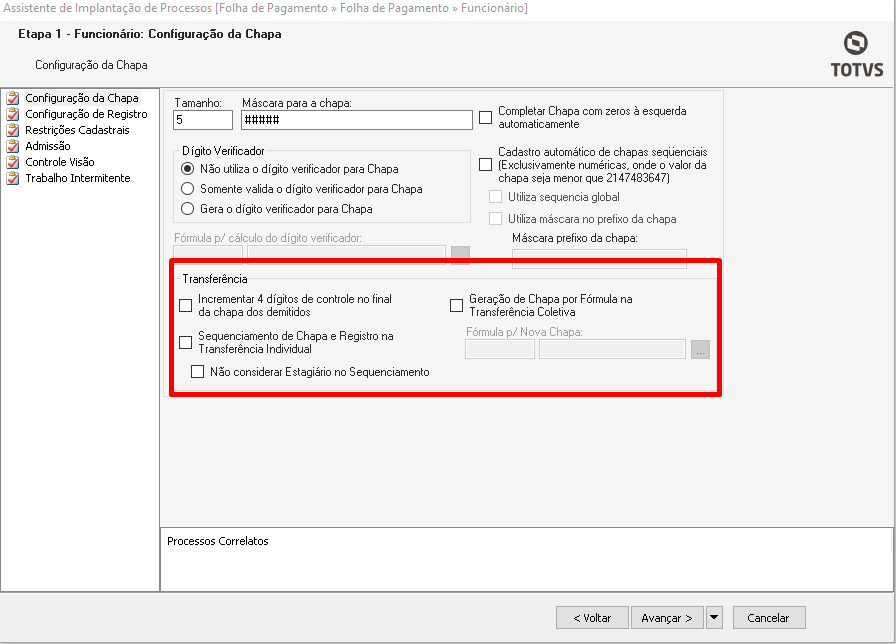 RH RM FOP Configura es de chapa Central de Atendimento TOTVS