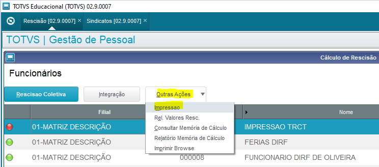 Rh Linha Protheus Gpe Como Emitir Termo Rescisão Do Contrato Trct Central De 2234