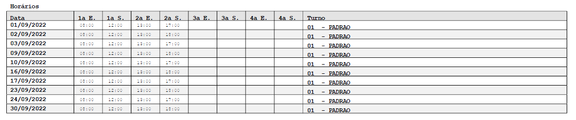 RH Linha Protheus PON Espelho De Ponto De Acordo Com A Portaria Central De