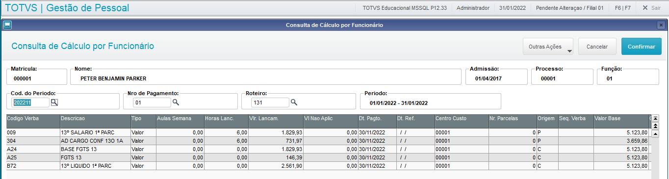 Rh Linha Protheus Gpe Como Efetuar O Cálculo Da Primeira Parcela Do 13º Salário Central 9538